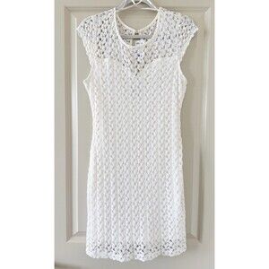 Forever 21 Women’s Lined  White Lace  Sleeveless Dress Size Medium